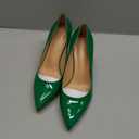 YODEKS Slip on High Heels Pumps for Women Pointy Toe Stiletto Heels Sandals Close Toe Elegant Pumps 3.5 Inch Comfortable Dressy Shoes for Formal Work Wearing (8, Green)