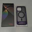 TORRAS for iPhone 14 Pro Max Case Translucent Purple | Strong Magnetic & Seamless Stand, Fit for MagSafe, Military-Grade Drop Protection, Sturdy Adjustable Built-in Kickstand, Slim Matte Finish