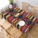 juniissl Mexico Serape Rectangle Tablecloth Washable 60x90 Inch Table Cover Decorative Table Cloth for Party Picnic Kitchen