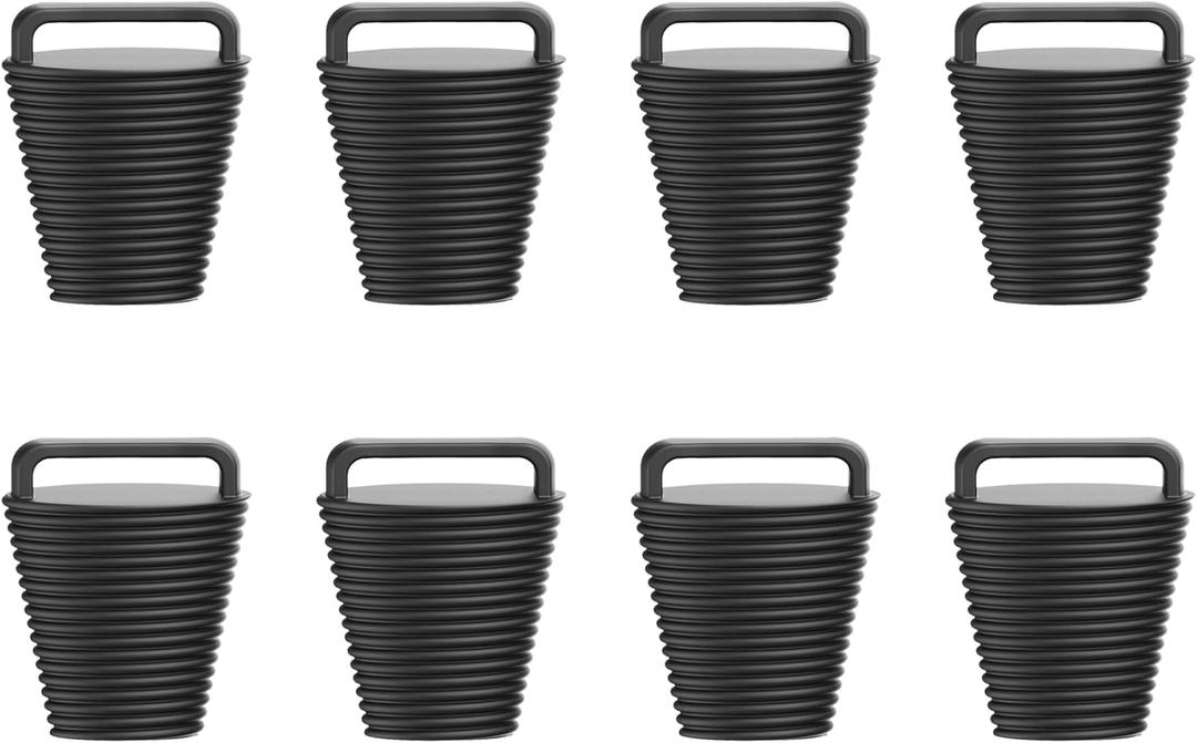 8 Pcs Kayak Scupper Plugs Kit with Silicone Handles 2 Sizes Scupper Plugs Drain Holes Stopper Non-Slip Easy Installation Waterproof & Leak-Proof for Kayaks Canoes Fishing Boats (Black, Large)
