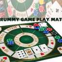 Michigan Rummy Play Mat, 31.5 x 31.5 Inch Large Size Felt Game Mat for 2-9 Players, Foldable Poker and Rummy Table Mat, Classic Family Casino Card Game Mat, Only Mat (Classic Green Poker mat), 27.6 inches by 27.6 inches