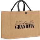 Crap Bag Granny Gigi Abuela Mimi Nana Grandma Aunt Memaw Mama Mom Gifts Burlap Tote Bag for Women Female Her