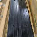 Pyle Car Vehicle Curbside Driveway Ramp - 4ft Heavy Duty Rubber Threshold Bridge Tracks Curb Ramps, 2 Pieces Set (for Car, Truck, Scooter, Bike, Motorcycle, Wheelchair Mobility), Black