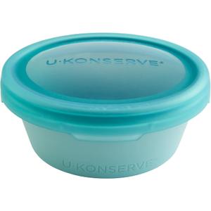 U Konserve Platinum Silicone Food Storage Bento Box Dual Seal Container - Leak Proof, Shatter Proof, Dishwasher Safe, Plastic Free - 20oz (Seafoam)