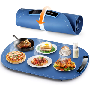 Food Warming Mat, Electric Warming Tray for Parties Buffet, Portable Warming Mat for Food, Full Surface Heating with Adjustable Temperature Keep Food Warm, Stocking Stuffer for Women/Mom