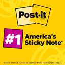 Post-it Notes, 1/3/8 x 1 7/8 in, 24 Sticky Notes Pads, 100 Sheets per Pad, Canary Yellow, The Original Post-it Note, New Year Organization or Second Semester School Supplies