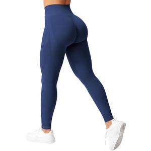 YEOREO Scrunch Workout Leggings for Women Grand Butt Lifting Seamless Leggings High Waisted Tummy Control Gym Yoga Pants (X-Small, Indigo)