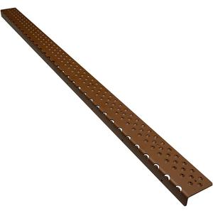 HandiTreads Non Slip Aluminum Stair Nosing, Powder Coated Black, 2.75" x 48" with Color Matching Wood Screws, Brown
