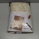 Unique Light Brown Pinch Pleat Thick Linen 86 Inch Office Curtains 2 Panels Set, Warm Beige Light Filtering Semi Sheer Ceiling Track Bohemian Windows Curtain with Back Tab 40"W x 86"L Nursery Drapes