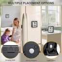 3 Pieces Digital Hygrometer Indoor Thermometer Humidity Meter with Accurate Temperature and Humidity Monitor for House, Baby Room, Office, Greenhouse, Cellar (Black)