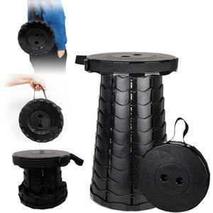 Upgraded Portable Folding Stool, Height Adjustable, Lightweight Yet Sturdy, Extendable Camping Chairs or Travel Footrest - Can Withstand at leasty 400 lbs.