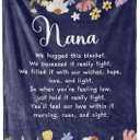 InnoBeta Nana Gifts, Grandma Gifts for Nana, Flannel Throw Blankets on Mother's Day, Christmas, Birthday, 50" x 65", Blue Flowers