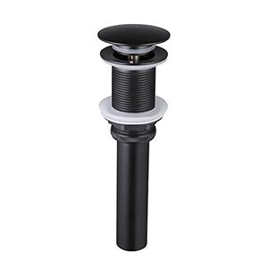 KES Bathroom Sink Drain Without Overflow Vessel Sink Lavatory Vanity Pop Up Drain Stopper Matte Black, All Metal Rustproof Brass and 304 Stainless Steel, S2008D-BK 