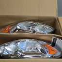 PetGirl Headlight Assembly for 2006-2013 Chevy Impala 06 07 Chevy Monte Carlo Chrome Housing Amber Reflector Clear Lens Driver & Passenger