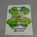 iRudyard Hanging St. Patrick's Day Wood Decor Sign, Irish Prayer Printed Wood Wall Art Sign, Rustic Farmhouse Decor - 10 x 8 Inches