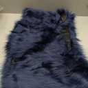 Faux Fur Shawl Wrap Stole Shrug Winter Bridal Wedding Scarf Wrap with Faux Pearl Rhinestone Brooches for Women 1920s (Dark Blue, Medium, Long Hair) at Amazon Womens Clothing store