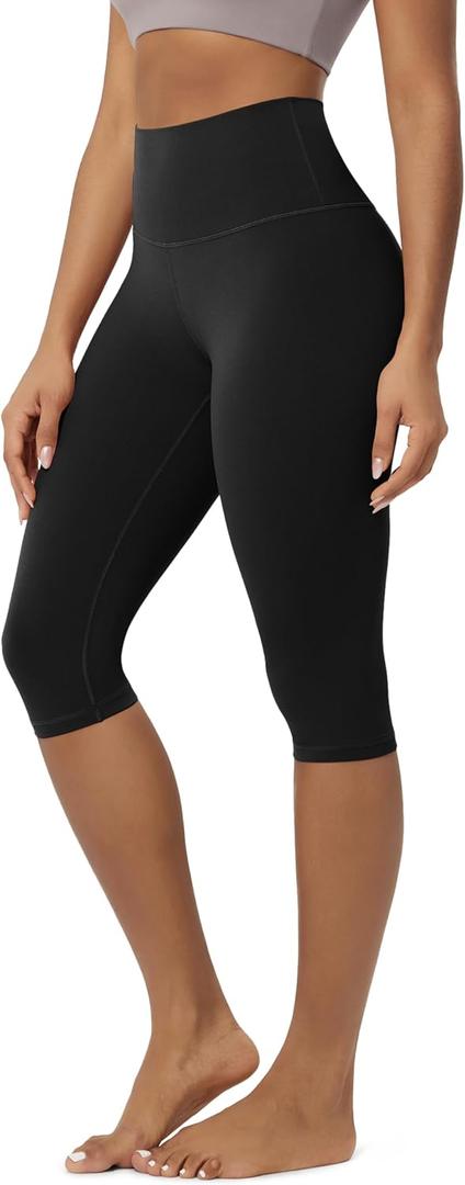 ODODOS Buttery Soft Lounge Yoga Capris for Women, 14" / 19" / 21" High Waist Capri Leggings