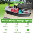 10L0L Golf Cart Front Cargo Basket for EZGO TXT/RXVClub Car DS/PrecedentYamaha G22/G29 - Heavy-Duty Steel Mesh Storage Rack, Gas/Electric Compatible