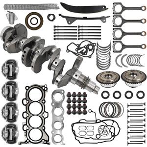 G4NC 2.0L Engine Rebuild Overhaul Kit w/Crankshaft, Timing Chain Kit, Head Gasket Set & Pistons Fits for Kia Sportage; for Hyundai Sonata Santa Fe Sport Replace# 23110-2E501 623V6-2EH00 23510-2E001