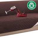 Turquoize 100% Waterproof Couch Cover Sofa Covers Washable Couch Covers for 3 Cushion Couch Pet Friendly Triple Non-Slip Couch Cover for Dogs Furniture Covers for Pets, Kids,Dog (Sofa 70", Brown)