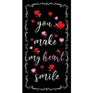Michael Miller Smile Panel-24 Repeat, Black
