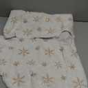 Christmas Tree Skirt 36 Inch, Holiday Part Decorations for Christmas Tree, Whit Plush Gold Sequin Snowflake Tree Shirt for Xmas