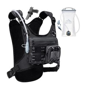 Running Vest with 2L Water Bladder, Hydration Backpack, USA Original Patent, Lightweight Hydration Pack with Gear Holder, Reflective Chest Pack for Men Women for Marathon