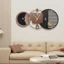 41x20 Inch Modern Wall Clocks, Large Round Decorative Clock, Silent Non-Ticking Battery Operated Timepiece for Living Room, Bedroom, Office, Entryway