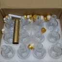 Glass Liquor Bottles with T-Top Caps and Heat Shrink Capsules, Empty Mini Bottles, Travel Shots Bottle, Alcohol, Whiskey, Beverages (3 oz 12 Pack)