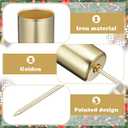 Angoily 5 Pcs Candle Holder Stakes Taper Candlestick Holders, Golden Christmas CandleholdersDIY Metal Candle Stand with Spike, for Christmas Tree Table Decor Festive Party Centerpiece