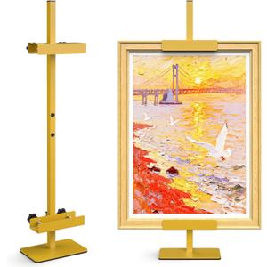 Tabletop Easel Stand Picture Easels for Display Up to 29.7" H Gold Picture Frame Stand Table Top Easel Metal Picture Easel for Photos, Painting, Artwork, Books (Base: 1.32 lbs)