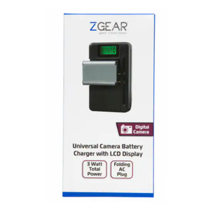 ZGEAR - Universal Camera Battery Charger W/LCD Charge Display