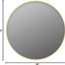 Itrue 12 Inch Small Round Wall Mirror, Gold Metal Frame Decorative Circle Mirror with Wall Mount Hook for Bathroom Bedroom Entryway Accent Mirror, Not Full Size
