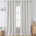 H.VERSAILTEX Linen Curtains 108 Inches Long for Living Room 2 Panels Set Grommet Draperies Neutral Earth Tone Soft Room Darkening Linen Curtains for Large Window Vertical 9 FT Tall, Heather Natural