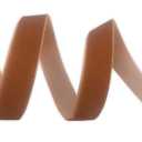 KLTRIBBON Vintage Ginger Velvet Ribbon Single Side,5/8 Inch X 25Yards Spool