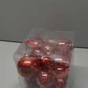 Clear Christmas Ball Ornaments,24ct Shatterproof Plastic Decorative Christmas Ornaments Hanging Xmas Tree Baubles Set with Stuffed Delicate Glittering Decorations for Holiday Party Home Decor (Red) (Multi-Size/24-Pack)