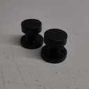 2 Pack Matte Black Dummy Door Knob Interior, Black Door Knobs for Bifold and Closet Doors, Heavy Duty Round Modern Door Handle