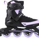 Inline Skate Women Men - COSMOID Move Professional Roller Skates Blades Adult Male Female, Indoor Outdoor and Fitness Black&Purple, Size Men 8/Women 9