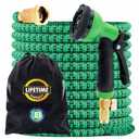 J&B XpandaHose 75ft Expandable Garden Hose – Ultra-Strong 3750D, 4-Layer Latex Core, Brass 3/4" Connectors, 10-Pattern Nozzle & Storage Bag – Lightweight, Kink-Reducing, Leak-Resistant