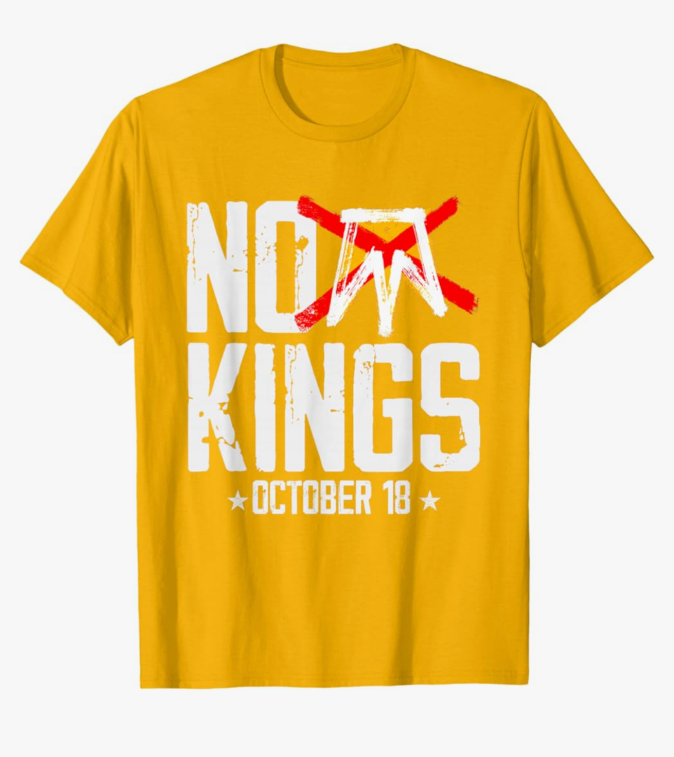 No Kings October 18 No Kings Day T-Shirt L