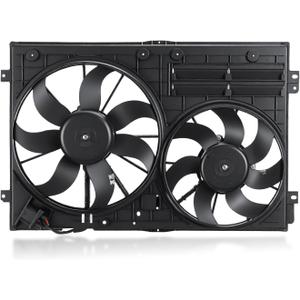 GEARLAST Radiator Fan Engine, Replacement Dual Radiator & Condenser Cooling Fan Assembly Fit for Volkswagen Jetta 2.0L VW Tiguan for Audi A3 TT 1K0121205AD9B9