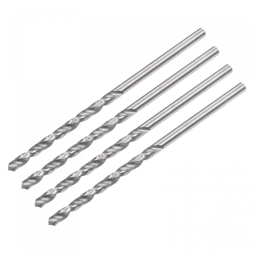 uxcell Solid Carbide Drill Bits, 1.7mm C2/K20 Tungsten Carbide Jobber Drill Bits Straight Shank Drilling Tool for Stainless Steel Aluminum Iron Metal Plastic 4pcs