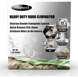 Car Deodorizer Odor Eliminator, Chlorine Dioxide Odor Removal, Fast-Release Clo2 Vapor Eliminate Odor for Car and Home, 100% Without Fragrance or Residue.