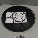 Nuovoware 9 Bottles Rotating Coffee Syrup Rack, Syrup Rack Organizer Carbon Steel Frame with Wooden Base Bottle Holder for Coffee Flavored Syrups Table Top Thermos Liquor, Black+Black