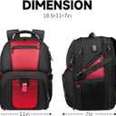 Travel Backpack for Men, 17.3 Inch Large Laptop Backpacks for Women, Large Capacity Laptop Computer College Backpack TSA Airline Approved Business Bag, Red