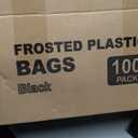 XPCARE 100Pack Frosted Plastic Gift Bags, 16x6x12 Black Plastic Shopping Bags with Handles for Small Business, Boutiques, Retail Stores, Gifts & Merchandise