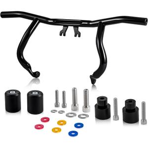 1.25" Front Engine Guard Crash Bar Flat Out Bar for Harley Touring 2014-2026 Street Road Electra Glide Road King and Trike, Black