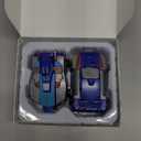 Magnetic Dinosaur Car Toy - 2 in 1 Crash & Transform Vehicle to Dino, No Battery Needed for Kids Age 3-12, Birthday Gift (Blue Dragon)