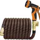Extra Strength Expandable Garden Hose with Solid Brass Fittings - No-Kink Flexible Water Hose, Ultimate Solution for Your Outdoor Needs, 100 FT