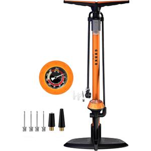 GOBKO Bike Pump with Gauge,Bicycle Floor Pump for Presta and Schrader Valves Bike Tire Pumps Inflator High Pressure 160PSI & 11BAR Portable Air Pump for Road Bike Car MTB Sports Balls GOBKO Bike Pump with Gauge,Bicycle Floor Pump for Presta and Schrader Valves Bike Tire Pumps Inflator High Pressure 160PSI & 11BAR Portable Air Pump for Road Bike Car MTB Sports Balls